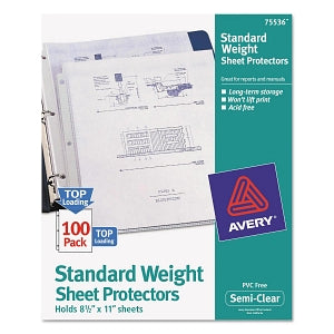 Avery Clear Recycled Polypropylene Sheet Protectors - Polypropylene Sheet Protectors - 75536