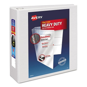 Avery Heavy-Duty D-Ring View Binders - White 4" Heavy-Duty D-Ring View Binder - 79104