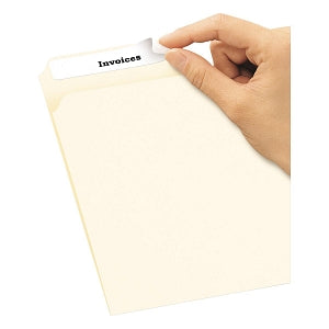 Avery-Dennison Permanent File Folder Labels - 1/3-Cut File Folder Labels, Inkjet / Laser, .66" x 3.44", White - 8066