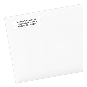 Avery-Dennison Easy-Peel White Address Labels - Easy Peel Return Address Labels, Inkjet, 1/2" x 1-3/4", White, 80 Labels / Sheet - 8167