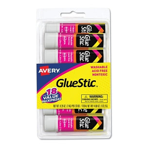 Avery Glue Sticks - Glue Stic Acid-Free Photo-Safe Permanent 0.26-oz. White Application Glue Sticks - 98089