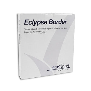 Dukal Eclypse Super Absorbent Border Dressing - Sterile Eclypse Border Super Absorbent Dressing, 6" x 6" - CR 4296