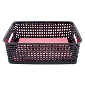 Advantus Plastic Weave Bins - Black 13.88" x 10.5" x 4.75" Plastic Weave Bin - AVT-40327