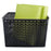 Advantus Plastic Weave Bins - Black 13.88" x 10.75" x 8.75" Plastic Weave Bin - AVT-40328