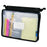 Advantus Expanding Clear Mesh Zippered Pouch - Expanding Zipper Pouch, 13" x 9-1/4", Clear / Black - 50904