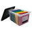 Advantus Co. File Tote with Contents Label - Clear Letter / Legal Size File Storage Box with Label - AVT-55802