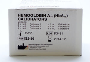 Alfa Wassermann Calibrators for Chemistry Analyzers - Hemoglobin A1c Liquid Calibrator with Six Levels x 1 mL - S2-86