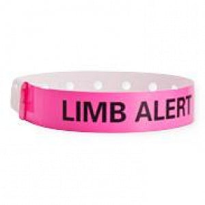 Identiplus Poly Limb Alert Wristbands - Poly Limb Alert Wristband, Narrow, Pink - ALR-PA-07