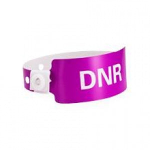 Identiplus Poly DNR Alert Wristbands - Poly DNR Wristband, Regular, Purple - ALR-PW-36