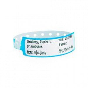 Identiplus Poly Write-On Wristbands - Poly Write-On Wristband, Adult, Blue - CLS-PXO-05