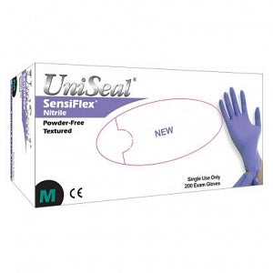 Amer Healthcare Products Uniseal SensiFlex Exam Gloves - SensiFlex Powder-Free Nitrile Exam Gloves, Size L - 202-8