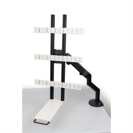 Accessioning Bench Accessory Arms Accessioning Bench Accessory Arm with Adjustable Supports - 38"W x 16"-25"L x 9"H