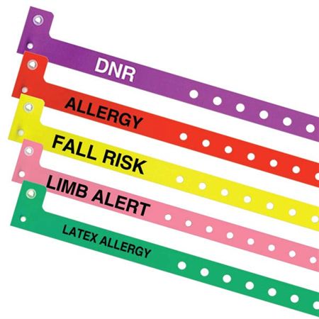 Thin Alert Bands Latex Allergy - Green