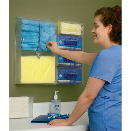 All-in-One PPE Organizer All-in-One PPE Dispenser - 23"W x 4.5"D x 21.25"H