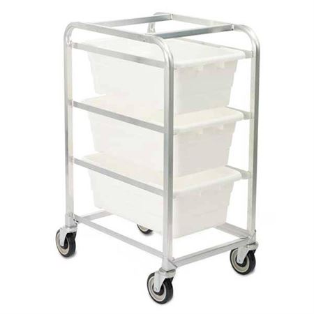 Aluminum Rack with Totes 3-Tote - 27"L x 19"W x 41"H