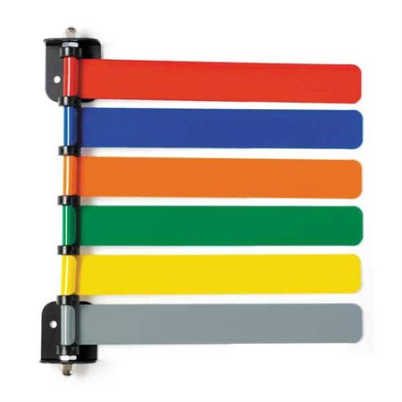 Six-Flag Room I.D. System 8" Flags - Overall: 9"W x 1"D