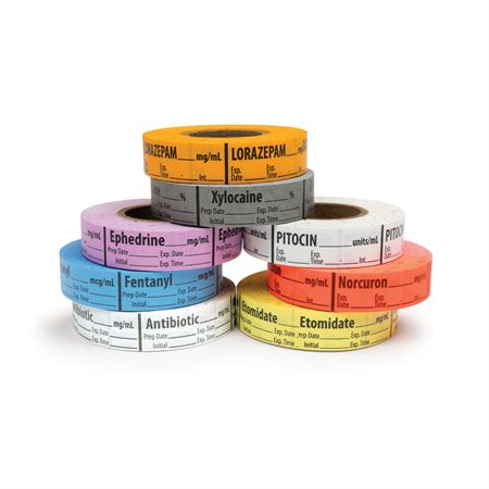 Anticholinergic Agent Medication Label Tape ATROPINE__% (traditional yellow label)