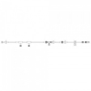 BD 46" Infusion IV Extension Set with Valves - Extension Set with Two 1-Way Valves - 10014472