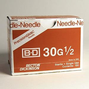 BD Conventional Needles - Specialty Hypodermic Needle, Sterile, 30 G x 0.5" - 305106