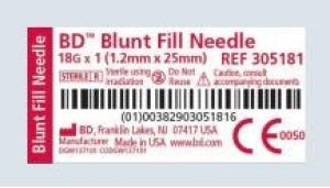 BD Blunt Fill Needles - Blunt-Fill Needle, 18 G x 1" - 305181