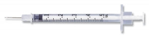 BD Tuberculin Syringe with PrecisionGlide-Attached Needle - Tuberculin Syringe, 0.5 mL, 27G x 1/2" - 305620