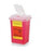 BD Phlebotomy Sharps Collectors - Sharps Container with Needle Ports, Red, 1 qt. - 305635