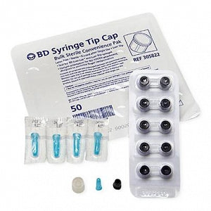 BD Syringe Tip Cap - Sterile Luer Syringe Tip Cap Tray - 308341