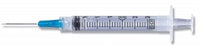 BD 3 mL Syringe / Needle Combinations with Luer-Lok Tips - 3 mL Luer Lock Syringe with 21G x 1" Needle - 309575