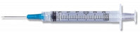 Becton Dickinson Syringes with Thin-Wall Needle - Luer-Lock Syringe with Needle, 3 mL, 21 G x 1" - 309598