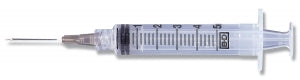 BD Luer-Lok Syringes with PrecisionGlide Needle - Luer Lock Syringe with Needle, 5 mL, 22G x 1" - 309630