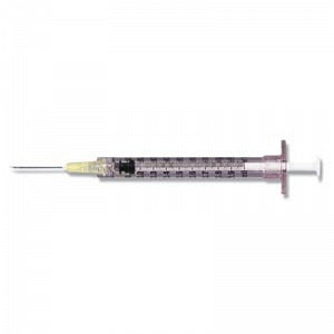 BD Luer-Lok Syringes with PrecisionGlide Needle - Luer Lock Syringe with Needle, 1 mL, 20G x 1" - 309637