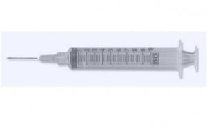 BD Syringe / Needle Combination with Luer-Lok Tip - Syringe with Needle and Luer Lock, 21G x 1-1/2" - 309643