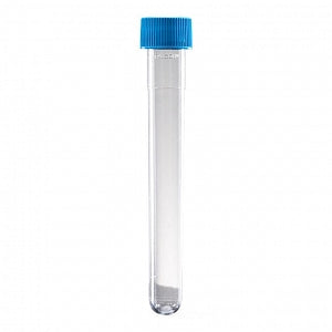 Corning Falcon PS Round-Bottom Test Tubes with Screw Caps - Falcon Round Bottom Polystyrene Test Tube with Screw Cap, 8 mL, 13 mm x 100 mm - 352027