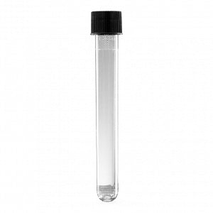 Corning Falcon PS Round-Bottom Test Tubes with Screw Caps - Falcon Round Bottom Polystyrene Test Tube with Screw Cap, 16 mL, 16 mm x 125 mm - 352037