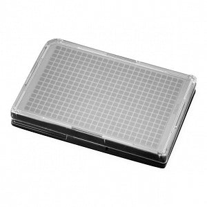 Corning Falcon Optilux 384-Well Microplates - Falcon 384-well Optilux Black / Clear Flat Bottom TC-treated Microtest Microplate, with Lid - 353962