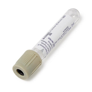 BD BD Vacutainer Sterile Plastic Fluoride Tubes - Plastic Vacutainer Fluoride Tube with Gray BD Hemogard Closure, Paper Label, 13 mm x 75 mm, 4 mL - 367922