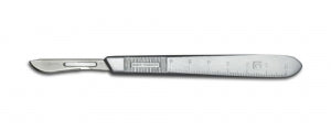 Aspen Surgical Products Carbon Steel Blades with Rib-Back Design - Carbon-Steel Surgical Blade, Size #12, Sterile - 371112