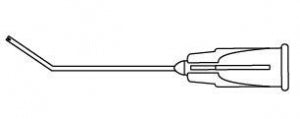 Beaver Visitec Ophthalmic Cannulas - 19G x 1" Bishop Harmon Irrigating Cannula, 40 Degrees, 8 mm from End - 585040