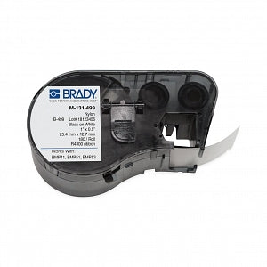 Brady BMP51/BMP53 Indoor / Outdoor Vinyl Label Cartridge - M-Series B499 Label, White, Nylon, 180/Roll - 143350