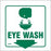 Brady Worldwide Safety Sign Eye Wash Sign - Eye Wash Sign with Picture, V Style, 6"H x 9"W x 4"D - 49371