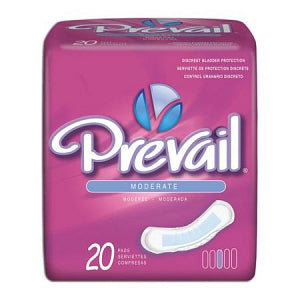 First Quality Products Prevail Bladder Control Pads - Prevail Incontinence Liner Pad, Moderate Absorbency, Regular L, 9.75", 20/Pack - BC-012