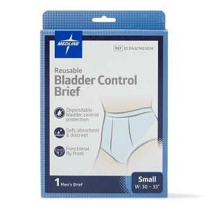 Medline Reusable Light Incontinence Pants - Reusable Light Incontinence Pants, Men, Size Small, for Waist Size 30-33" - BCPANTMENSM