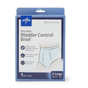 Medline Reusable Light Incontinence Pants - Reusable Light Incontinence Pants, Men, Size XL, for Waist Size 41-45" - BCPANTMENXL