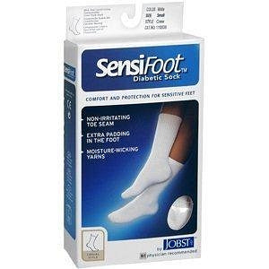 BSN Medical Crew Length Support Socks - Crew-Length Support Socks, Men / Women, White, Size S - 110836