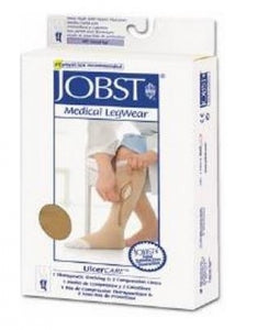 BSN Medical Zipper Knee-High Stockings - Knee-Hi Compression Stocking with Zipper, Open Toe, Beige, Size Small A - 114472