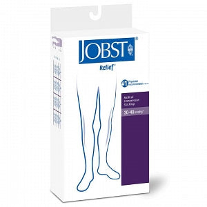 BSN Medical Jobst Knee-High Closed-Toe Compression Stockings - Knee High Vascular Support Stocking, Closed Toe, Size S, Beige, 30 - 40 mmHg - 114630