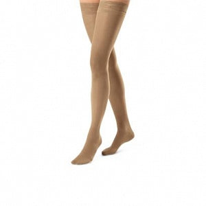 BSN Thigh High Compression Stockings - VASCULAR, THI-HI, CLOSE TOE, BEIGE, M - 114641