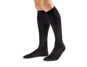 BSN Medical JOBST forMen Knee High Stockings - JOBST forMen Ribbed Knee-High Stocking, Closed Toe, Black, Size Tall - 115265