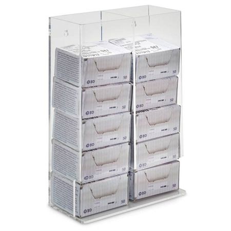 BD Oxidase Reagent Organizer Dispenser for BD Oxidase Reagent Droppers - 4.4"W x 13.9"D x 4.2"H