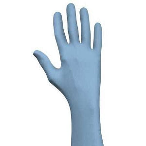 Best Manufacturing Unlined Nitrile Disposable Work Gloves - Powder-Free Low-Modulus Nitrile Gloves, 4 Mil, Blue, Size M - B6005PFM